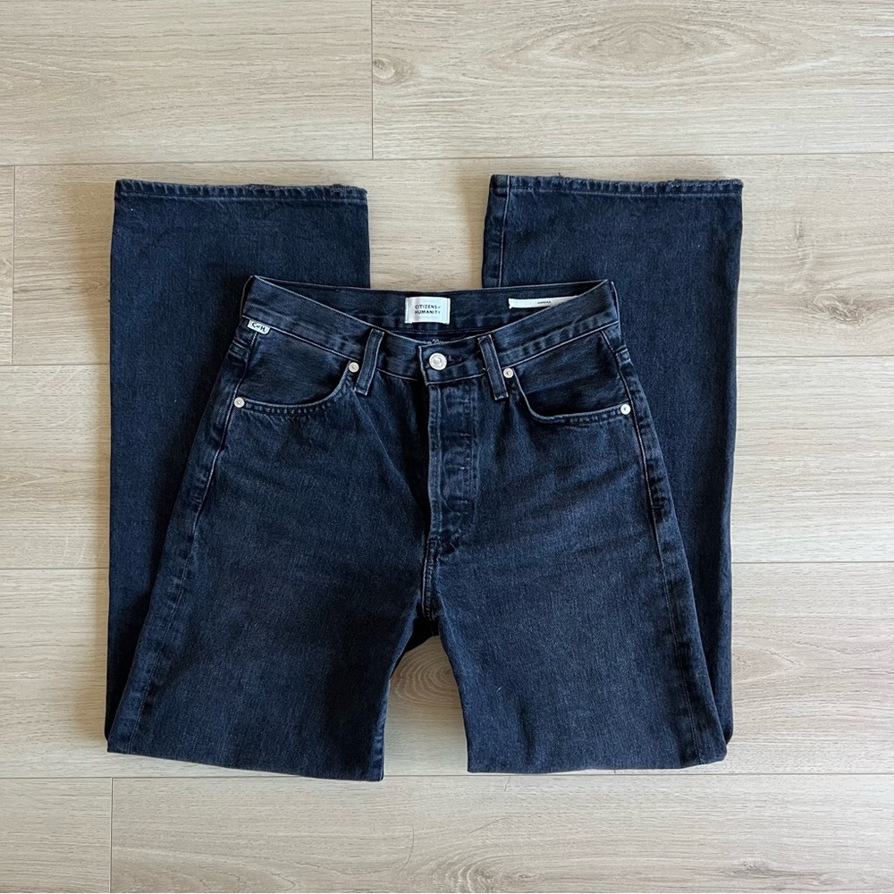 Citizens of Humanity Annina Trouser Washed Black Jeans size 25